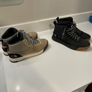 2 New North face boots worn once. For half off.
